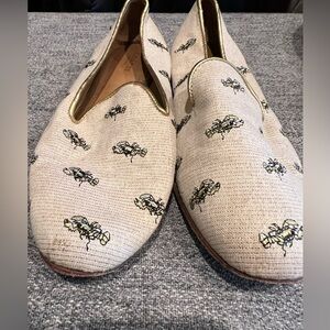 Coach loafers with gold accented lobsters